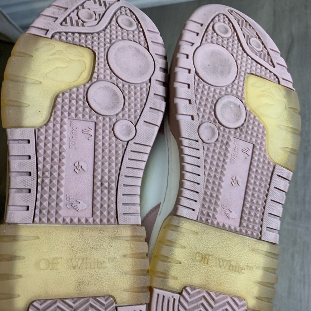 Off-White Women's Sneakers - White and Pink - Picture 7 of 7